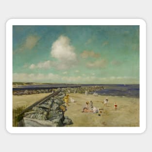 Morning at Breakwater, Shinnecock by William Merritt Chase Sticker